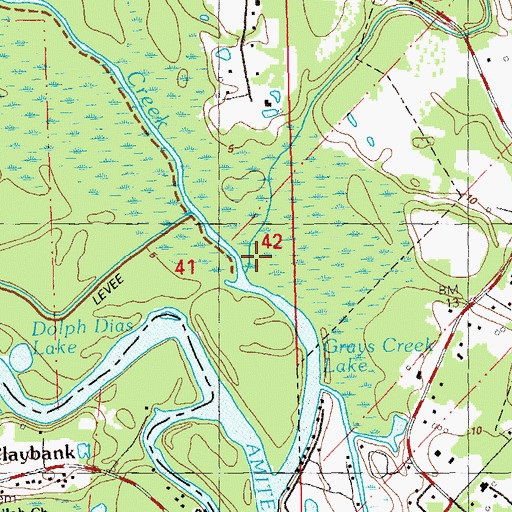 Topographic Map of Willis Bayou, LA