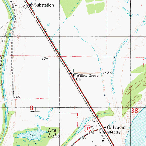 Topographic Map of Willow Grove Church, LA