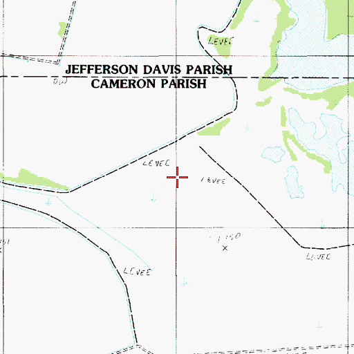 Topographic Map of Willow Marsh, LA