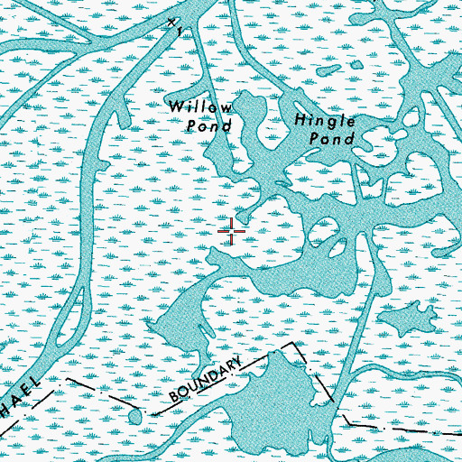 Topographic Map of Willow Pond, LA