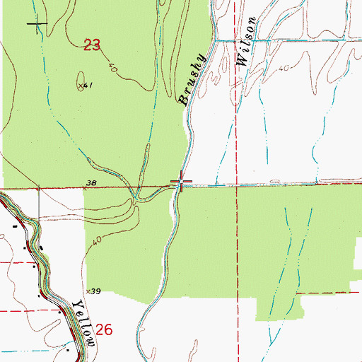 Topographic Map of Wilson Bayou, LA
