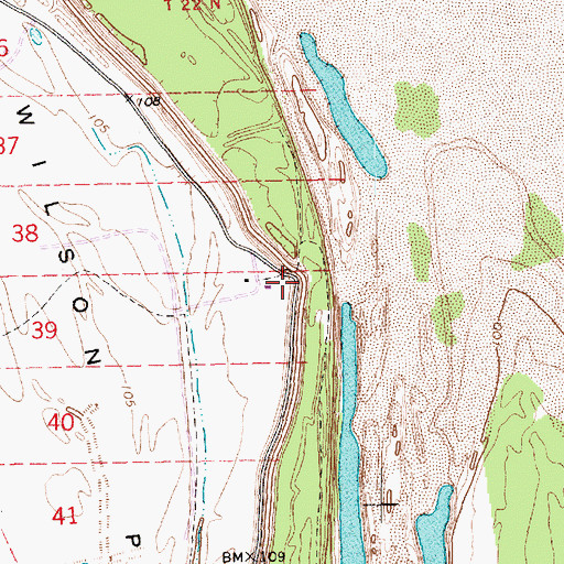 Topographic Map of Wilson Point, LA