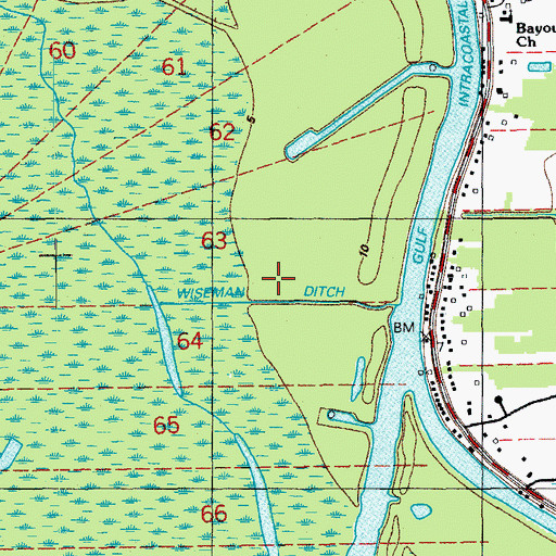 Topographic Map of Wiseman Ditch, LA