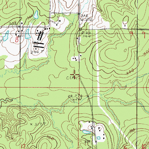 Topographic Map of Wofed Cemetery, LA