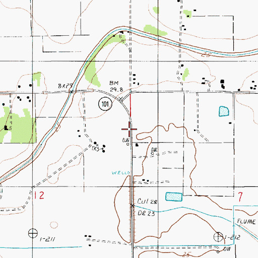 Topographic Map of Woodlawn Oil and Gas Field, LA