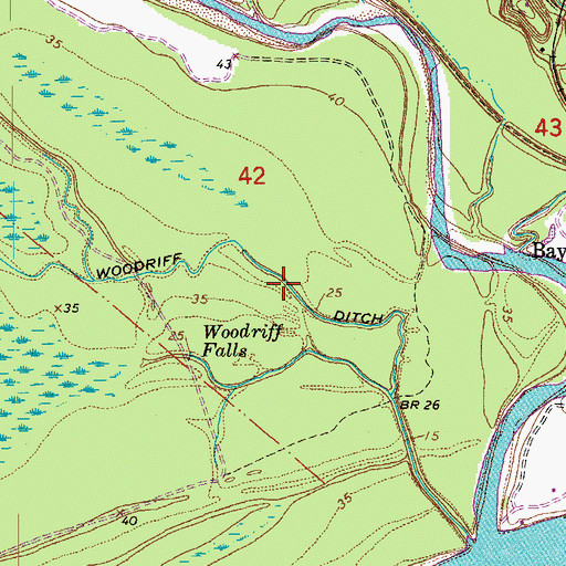 Topographic Map of Woodriff Ditch, LA
