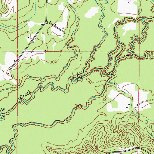 Topographic Map of Wyatt Creek, LA