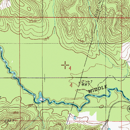 Topographic Map of Wynn Branch, LA