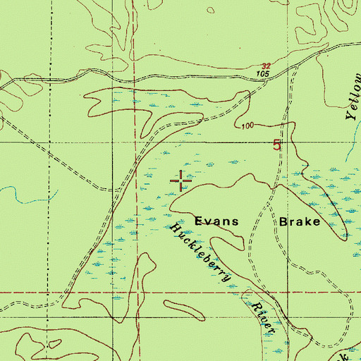 Topographic Map of Yellow Branch, LA