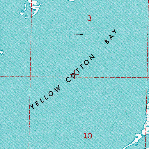Topographic Map of Yellow Cotton Bay (historical), LA