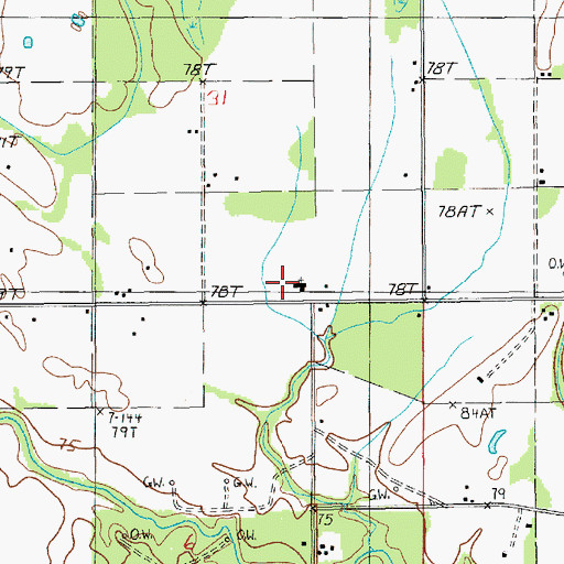 Topographic Map of Zebedee Church, LA