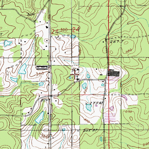Topographic Map of Zion Church, LA