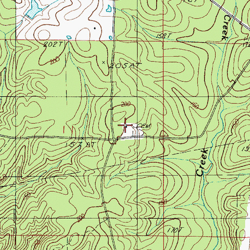 Topographic Map of Zion Hill Church, LA