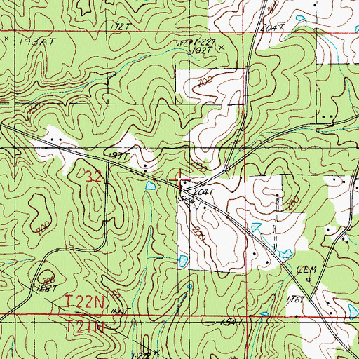 Topographic Map of Zion Hill Church, LA