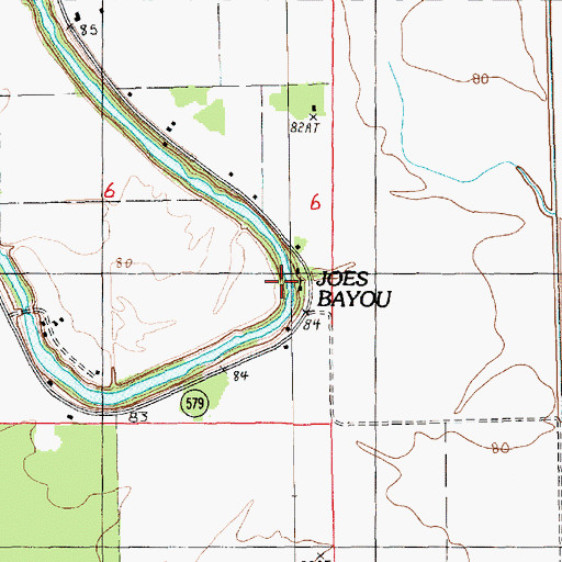Topographic Map of Zion Pilgrim Number 2 Church, LA