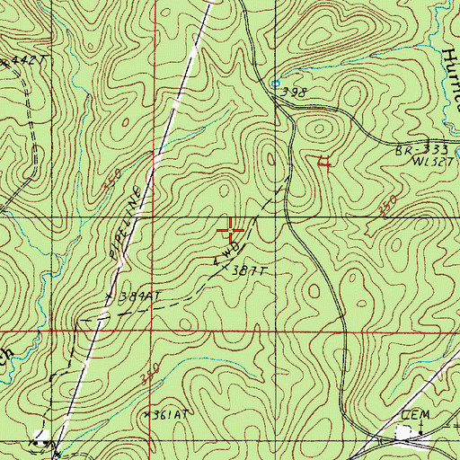 Topographic Map of Fort Jesup State Historic Site, LA