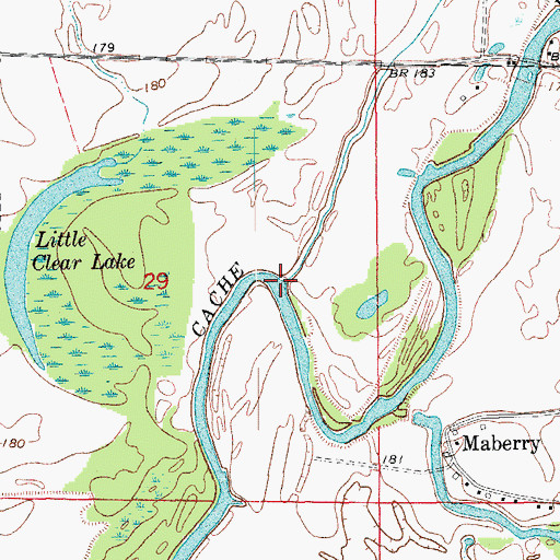 Topographic Map of Roaring Slough, AR