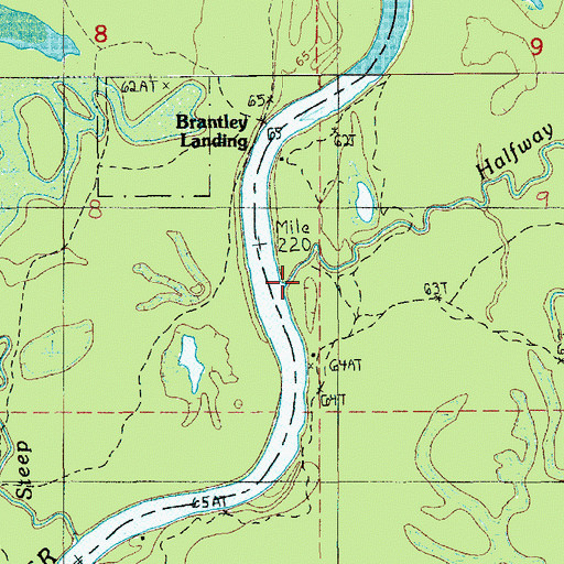 Topographic Map of Halfway Bayou, LA