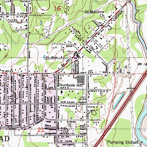 Topographic Map of North Shreveport, LA