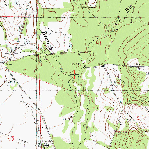 Topographic Map of Arkansas Branch, LA
