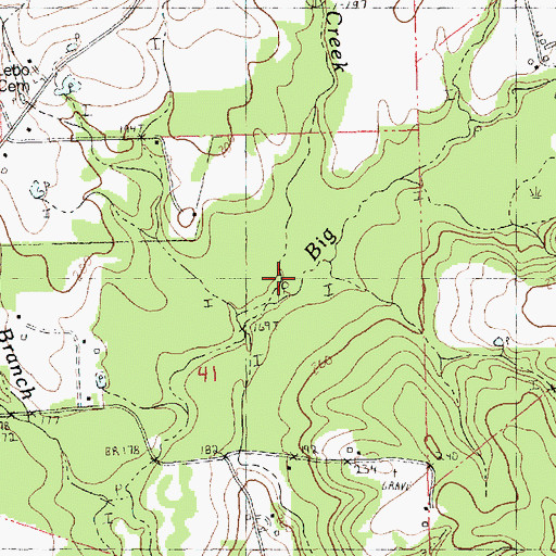 Topographic Map of Gill Creek, LA