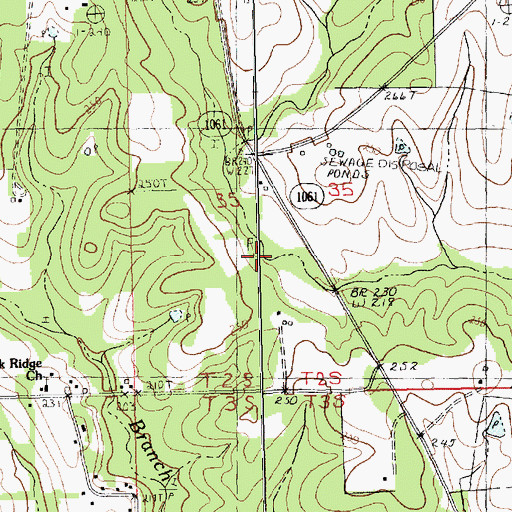 Topographic Map of Hamilton Creek, LA