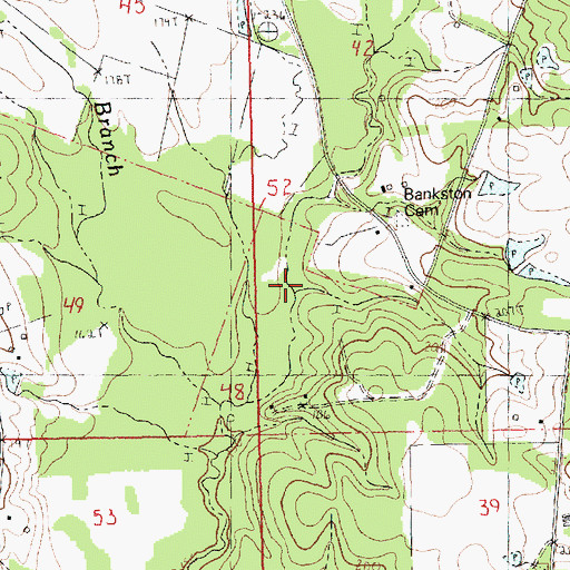Topographic Map of Hyde Branch, LA