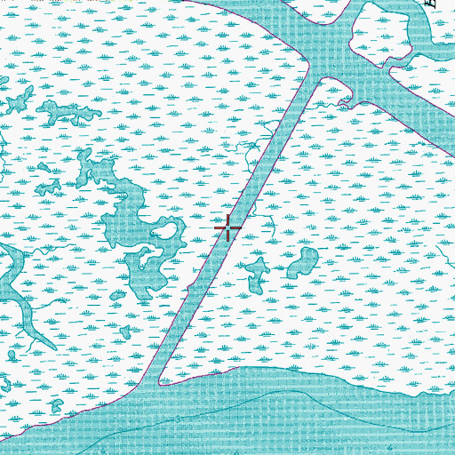 Topographic Map of Weeks Bay Channel, LA