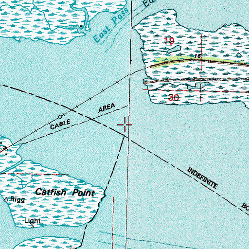 Topographic Map of The Rigolets, LA