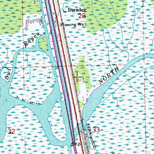 Topographic Map of Port Manchac, LA