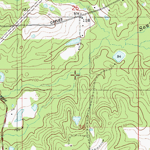 Topographic Map of Antioch Creek, LA