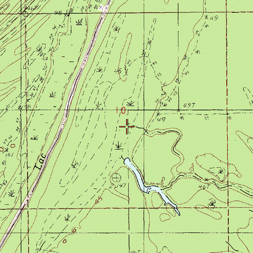Topographic Map of Bayou Tortue, LA
