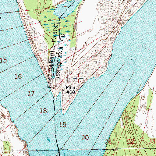 Topographic Map of Goodrich Post Light, LA