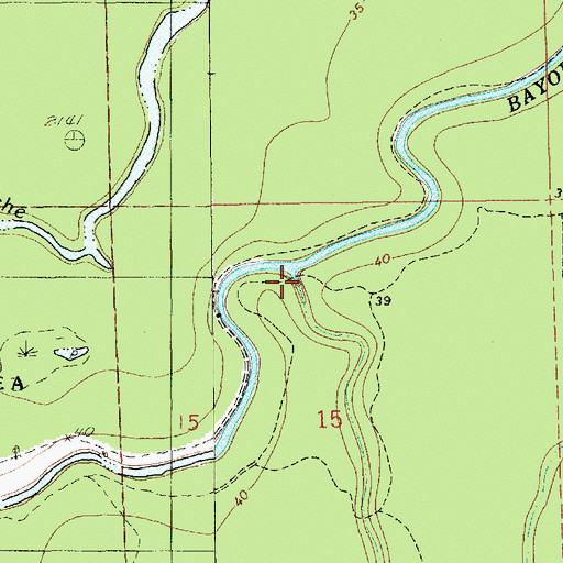 Topographic Map of Bayou des Sots, LA