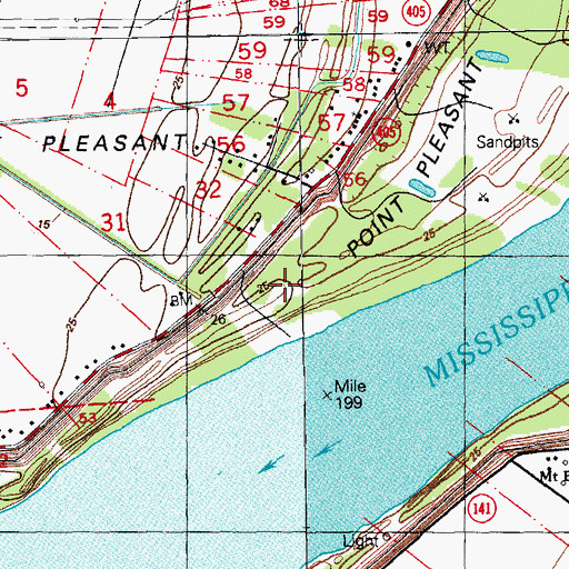 Topographic Map of Palo Alto Landing, LA