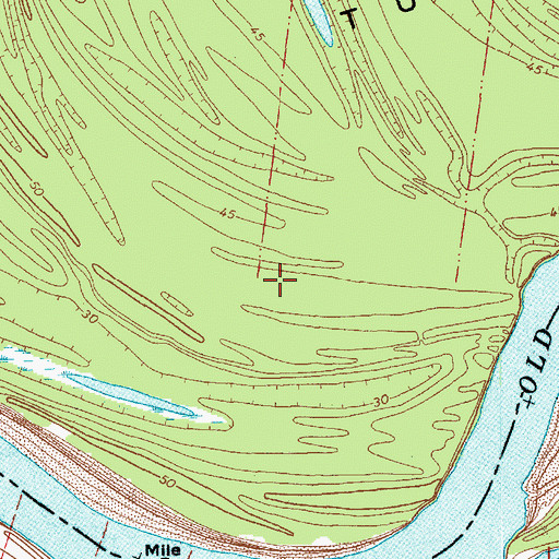 Topographic Map of Chandler Landing, LA