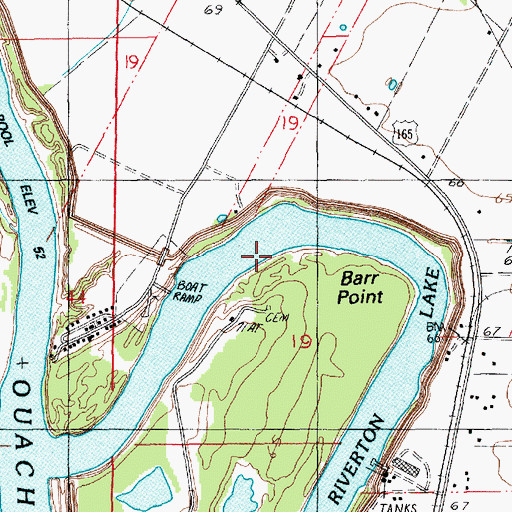Topographic Map of Barr Point, LA