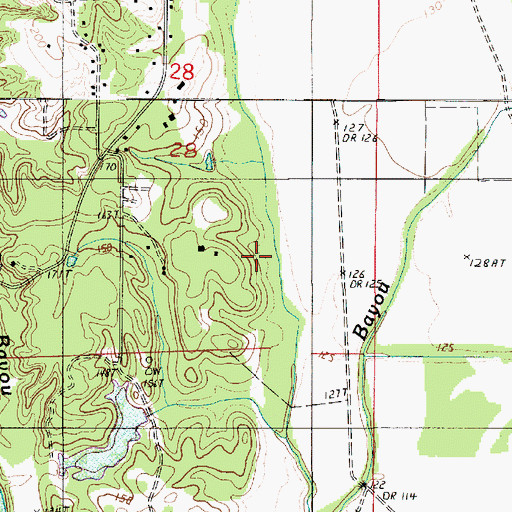 Topographic Map of Couchanda Lake (historical), LA