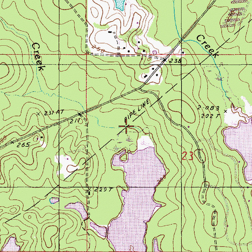 Topographic Map of Cypress Creek, LA