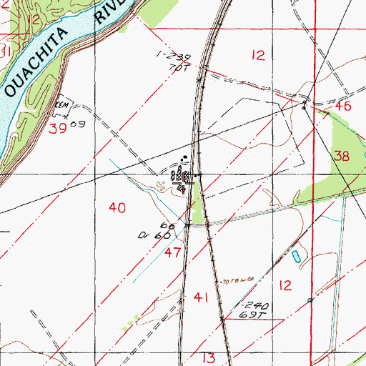 Topographic Map of Good Hope School (historical), LA