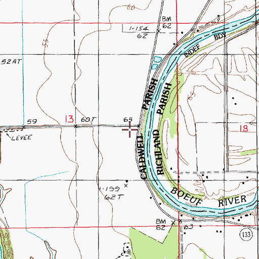 Topographic Map of Hebert School (historical), LA