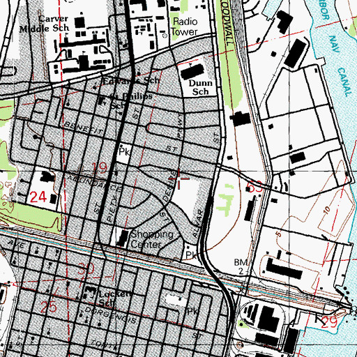 Topographic Map of Moton School (historical), LA