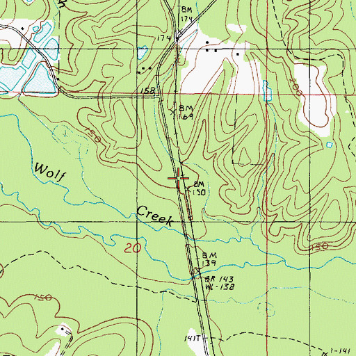 Topographic Map of Sikes Spur (historical), LA