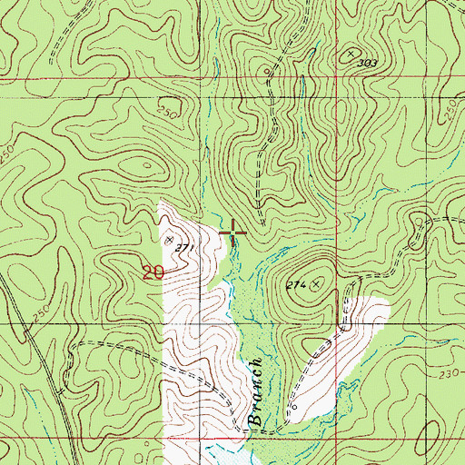 Topographic Map of Smith Branch, LA