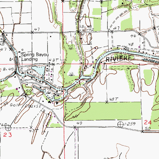 Topographic Map of Petit Bayou Rouge, LA