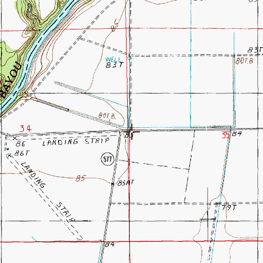 Topographic Map of Church of Christ (historical), LA
