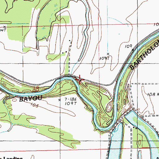 Topographic Map of Assembly of God Church, LA