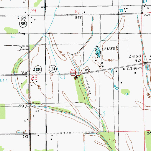 Topographic Map of Pentecostal Church, LA