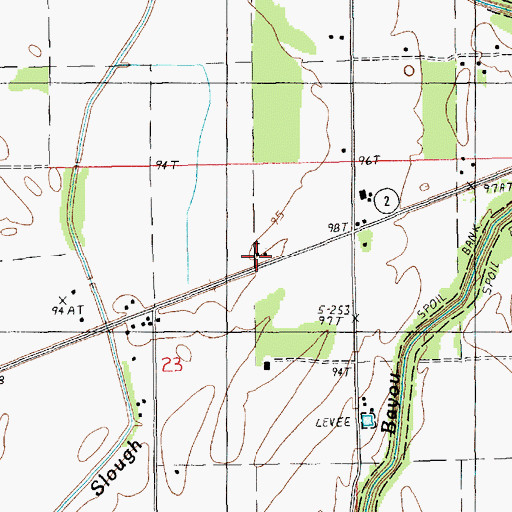 Topographic Map of Assembly of God Church, LA