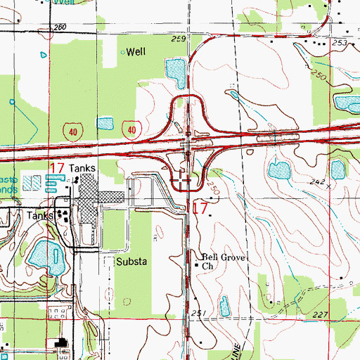 Topographic Map of Robinson School, AR
